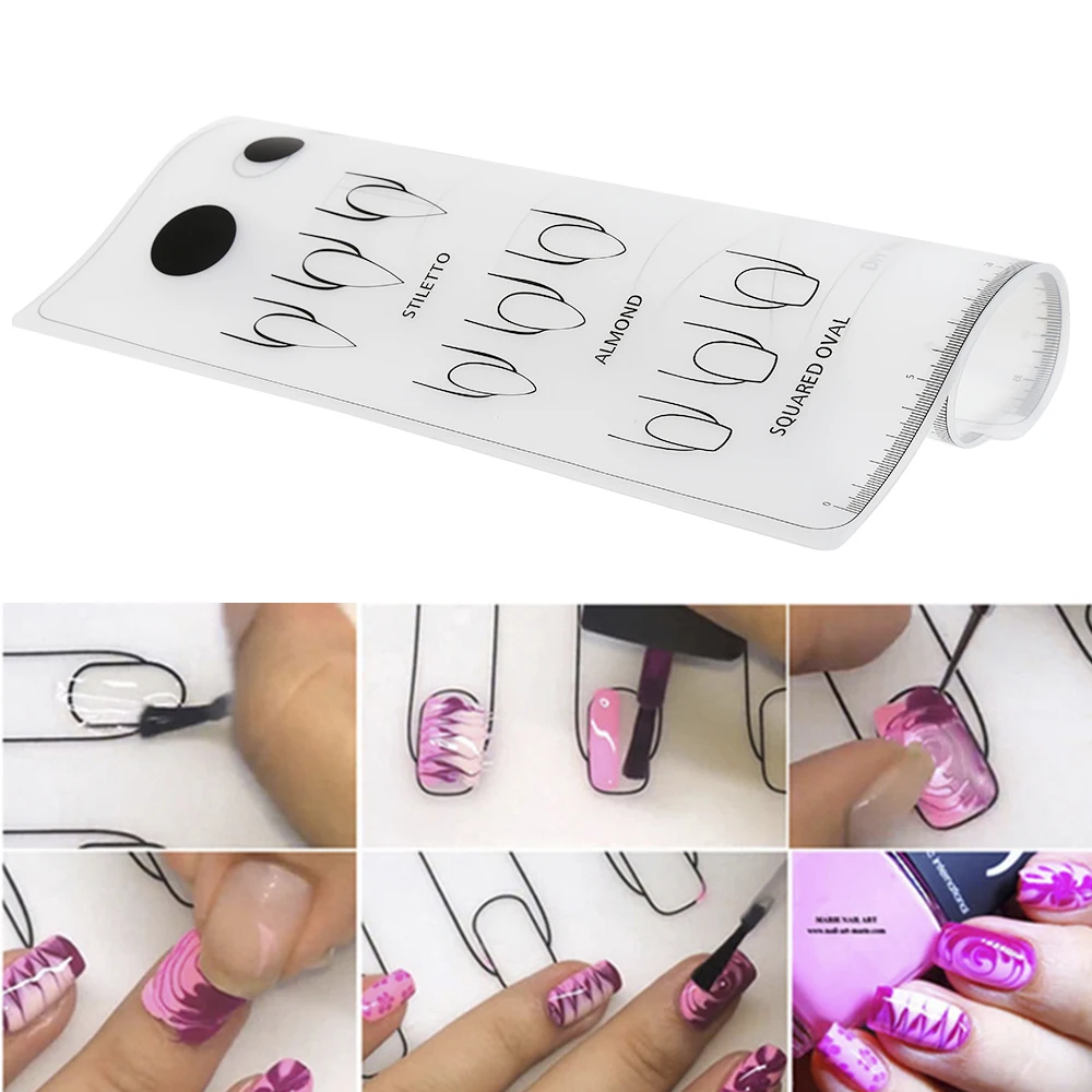 

1Pcs Washable Nail Art Tips UV Gel DIY Polish Practice Silicone Mat Pad Printing Coloring Stamping Tool Silicone Pads