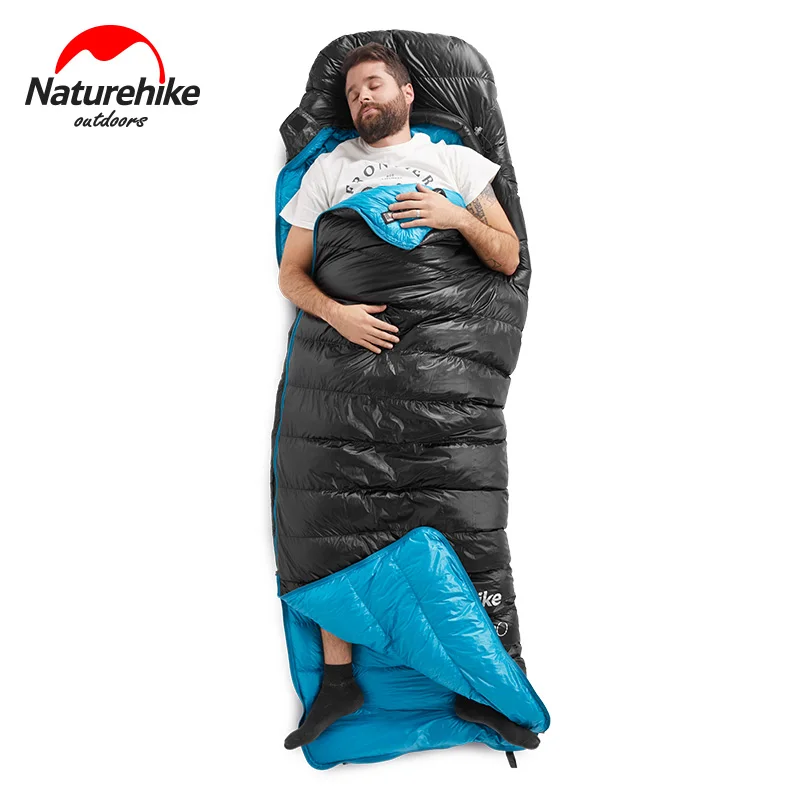 Зимний новый конверт с капюшоном Naturehike 750FP спальные мешки из гусиного пуха для