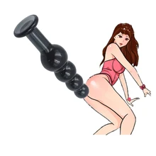 Black Crystal Glass Dildo Fake Penis Smooth Anal Beads Butt Plug Prostate Massager G Spot Female Masturbation Sex Toys For Women