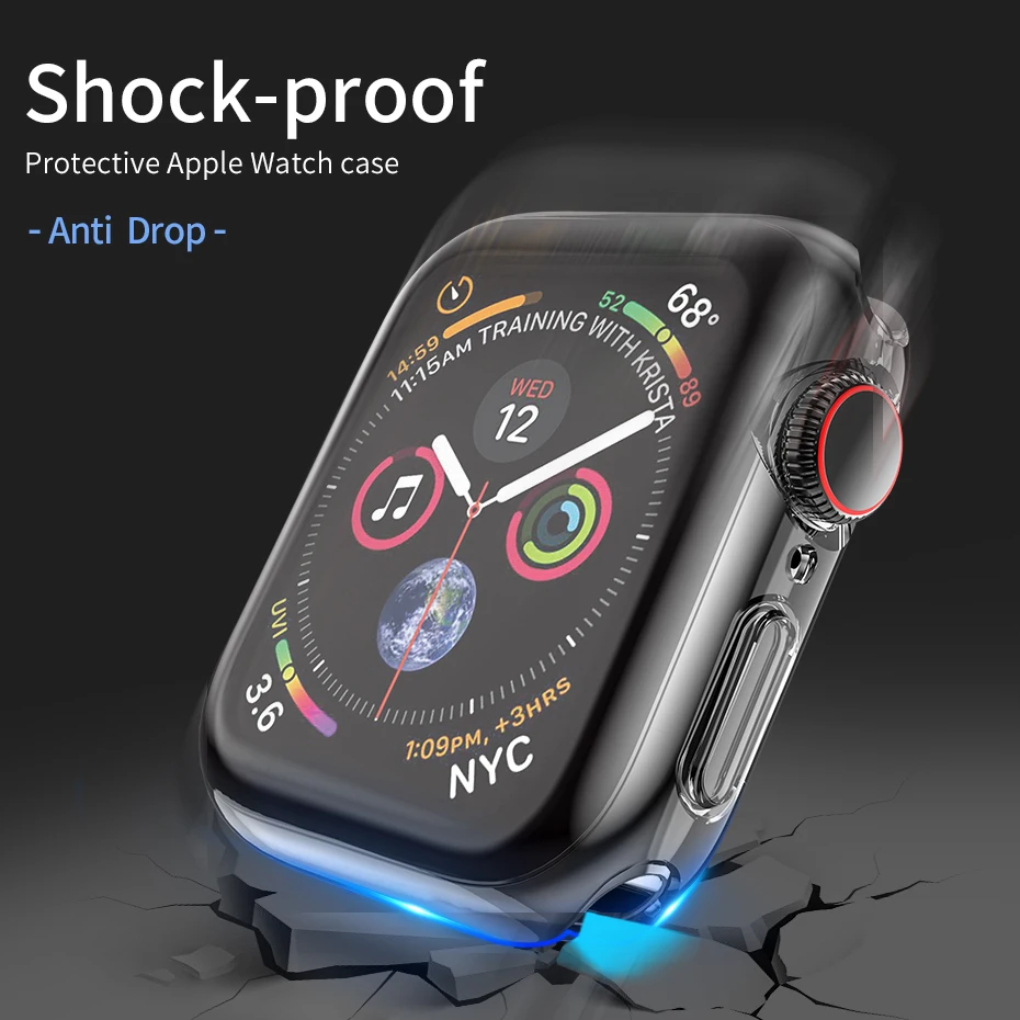 HOCO Ультратонкий ТПУ Защитная пленка для Apple Watch 5 Полная прозрачная мягкая