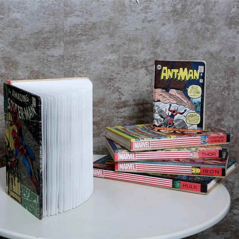 Ceny LED Marvel komiksów światło żelazne człowiek kapitan amerykański Spiderman Antman Hulk Thor kolekcja oświetlenie BookLamp prezenty fani filmów