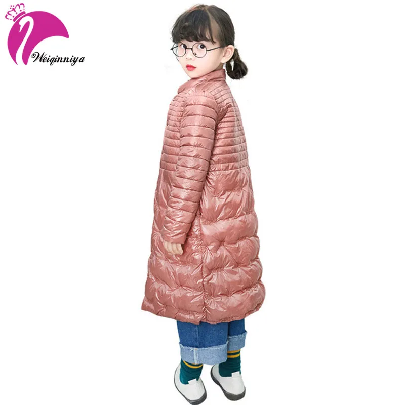

weiqinniya Girls Down Parkas Jackets Winter Kids Down Jacket For Girl Children Windbreaker Long Autumn Coat Parkas Jackets Girls