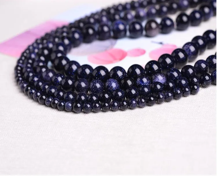 10 mm bleu foncé Galaxy SITARA de SOLEIL gemme perles rondes Colliers 18/" AA