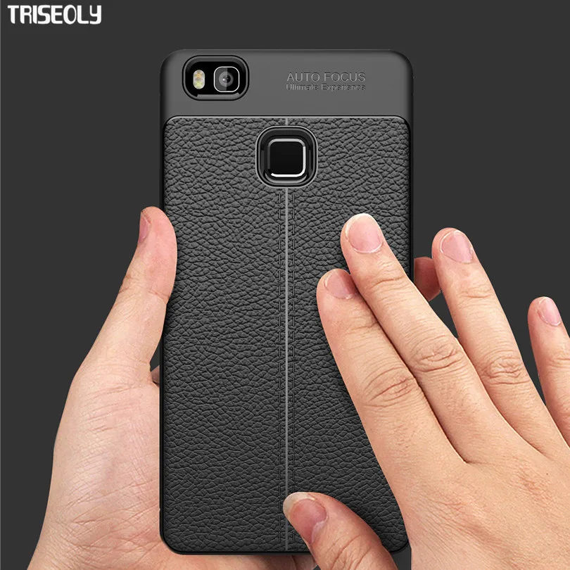 

Triseoly Shockproof Carbon Fiber Leather Cover for Huawei P9 lite Case 2016 for Huawei P9 Lite 5.2"