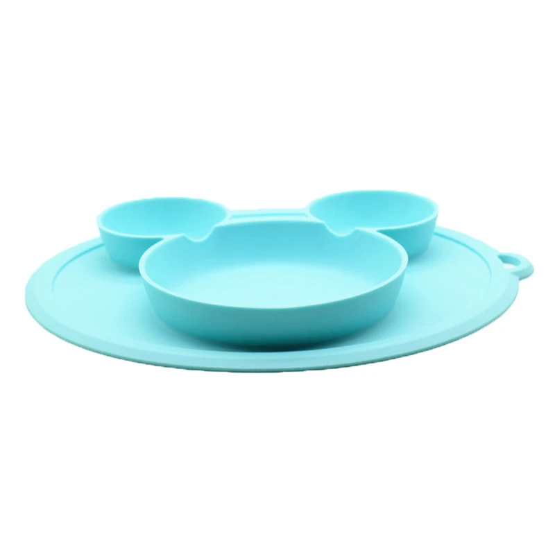 Baby Silicone Bowl Kids Plate With Suction BPA Free Infant Feeding Food Grade Tableware Cute Cartoon Children Dishes MBG0411