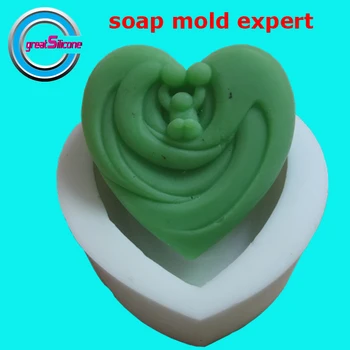 

Great-Mold Handmade Silicone Soap Mold Heart 3D Silicone Mold For Soap Making