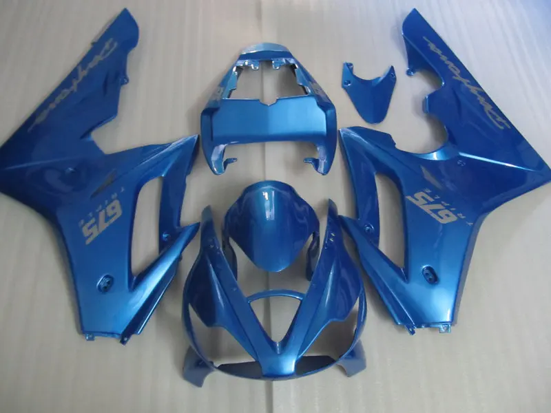 Мотоциклетный вставной обтекатель комплект для Triumph Daytona675 06 07 08 daytona 675 2006 2007 2008 ABS холодных синих тонах, Обтекатели+ подарки DF10