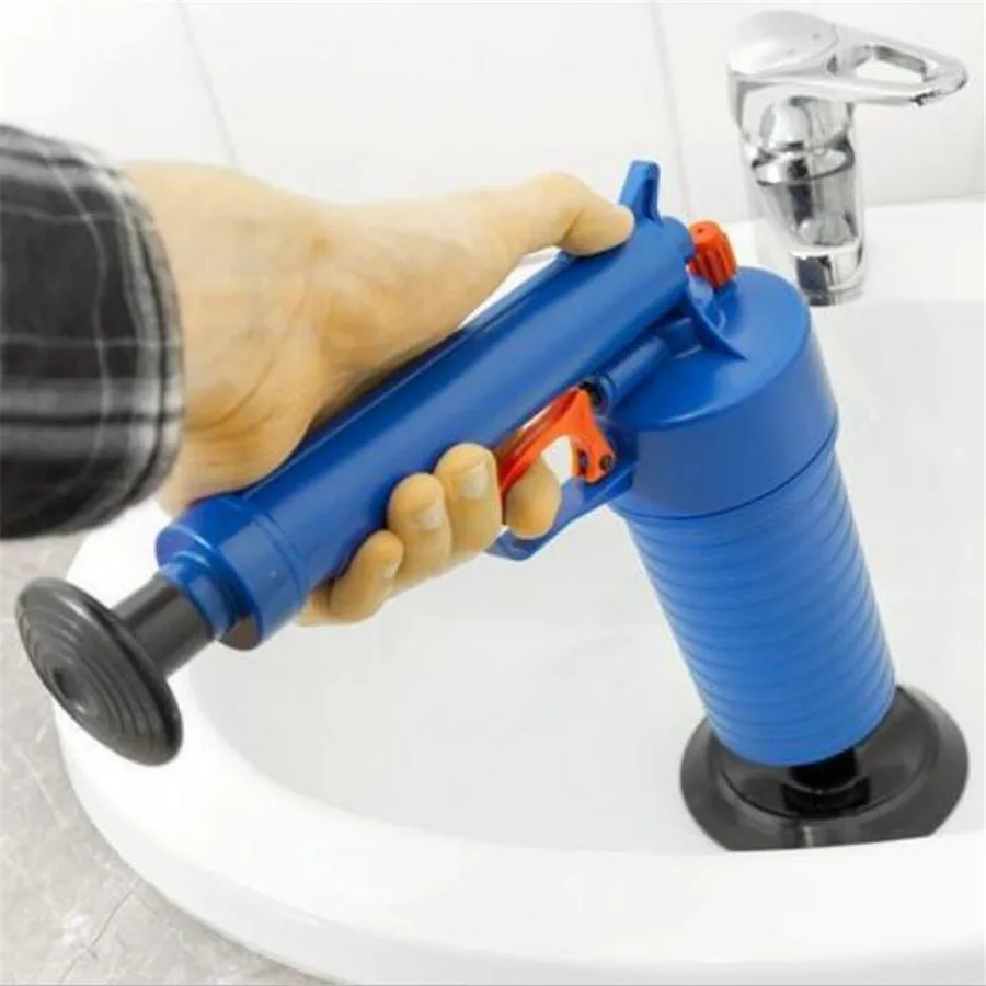 Toilet Dredge Plug Air Pump Blockage Remover Sewer Sinks Blocked