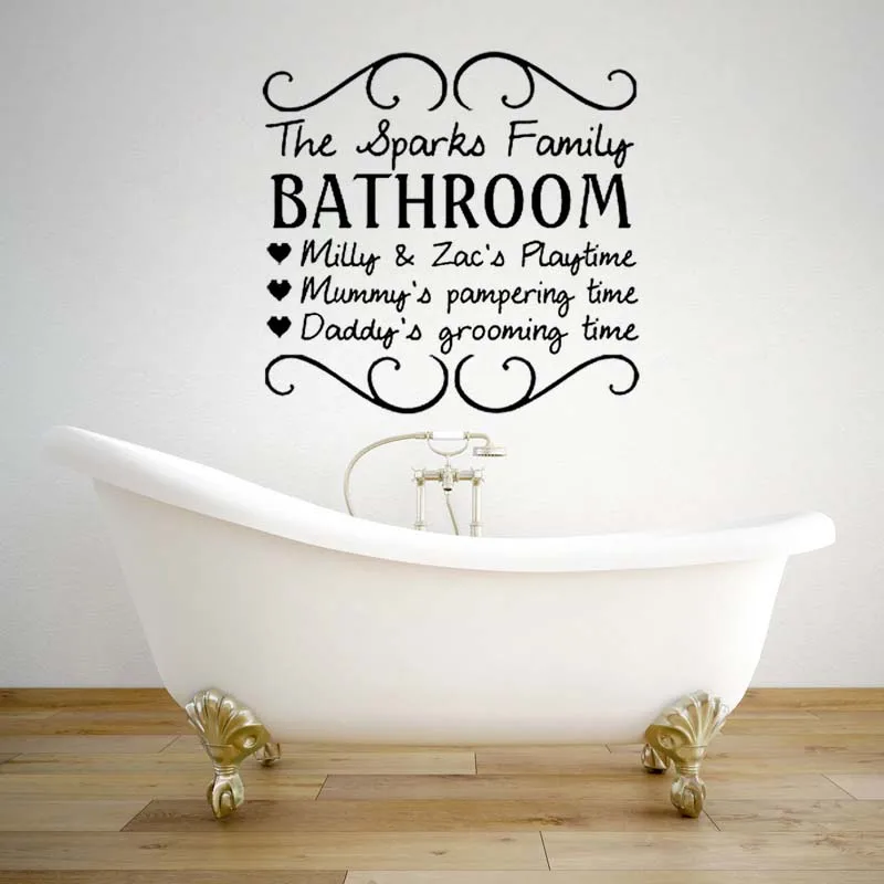Creative Art Laundry Room Bathroom Bathtub Wall stickers Home Decor
