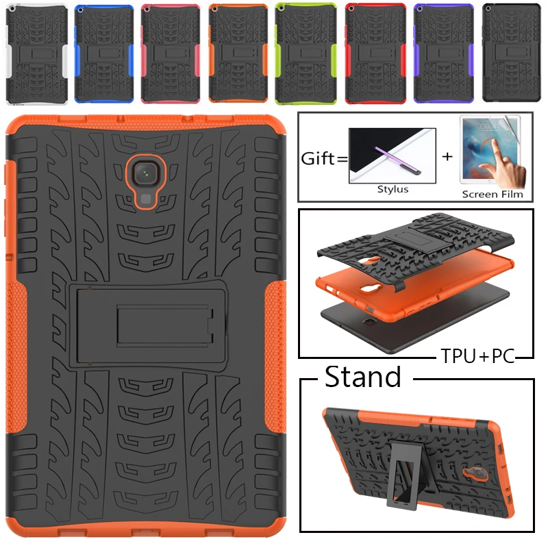 

TPU+PC Case For Samsung Galaxy Tab A 10.5 T595 SM-T590 T597 Tab A T595 10.5 Heavy Duty 2 in 1 Hybrid Rugged Case Capa + Film Pen