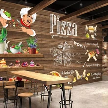 Beibehang Пользовательские настенные росписи ручная роспись пиццы обеденный 3D фото обои фаст-фуд Ресторан Бар отель стены 3d обои
