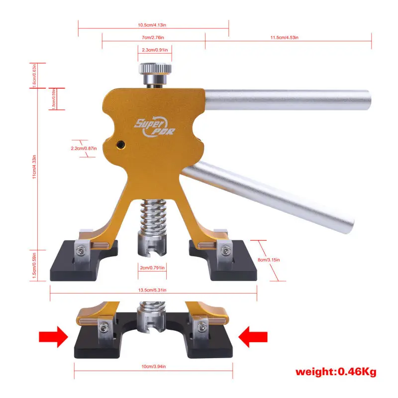 PDR инструменты Paintless Дент Ремонт Tool Kit Дент Съемник Lifter автомобилей Инструменты для ремонта всасывает чашки для удаления вмятин град