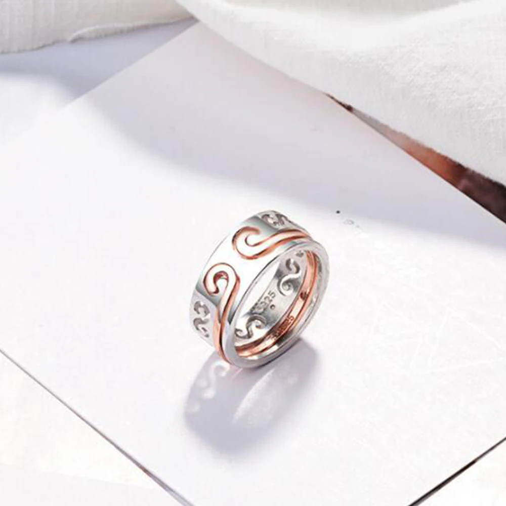 Новое поступление превосходное серебро 925 пробы штабелируемые кольца для пальцев повседневные романтические женские мужские банкетные аксессуары подарок