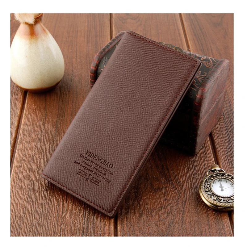 

2019 Men Multi-Function Wallets Card Holder PU Wallet Long Design Quality Wallet Dress Style