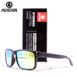 Мужские спортивные солнцезащитные очки 2019 KDEAM брендовые поляризованные солнцезащитные очки Классические водительские UV400 Зеркальные