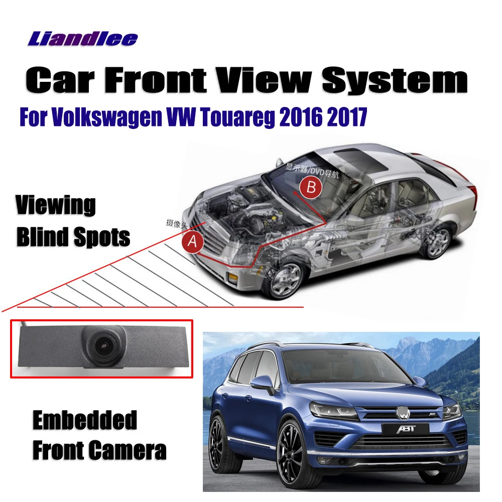 

Liandlee Front View Camera Car LCD Screen Monitor 4.3" For Volkswagen VW Touareg 2016 2017 / Logo Embedded / Cigarette Lighter