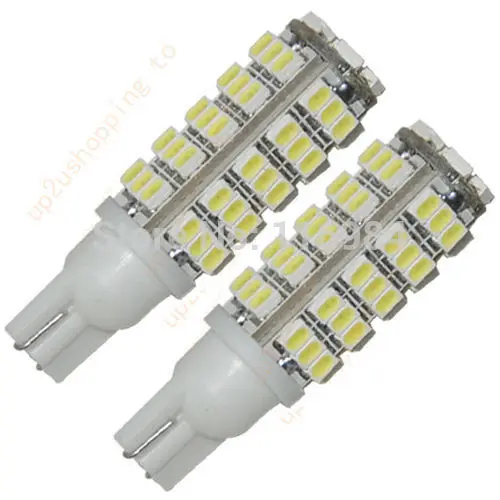 

2pcs x W5W T10 68 SMD 1206 LED Light Wedge 168 194 Turn Corner Tail Stop Bulb White 12V