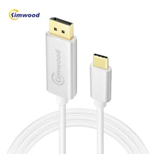 Kimwood Usb C DisplayPort Cable 4K DP TO USB C 3.1 C Extension Cable Adapter for MacBook Pro Samsung S8/8+ Huawei Mate 10