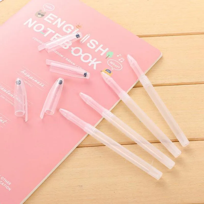 

5Pcs/Lot High Quality Single-Function Empty Pen Shell Gel Pen PP Transparent Brush Pen Stationery School Office School Supplies