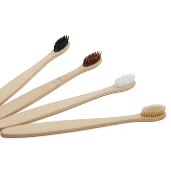 

5 PCS Adult Environmentally Wood Toothbrush Novelty Bamboo Toothbrush Capitellum Bamboo Fibre Wooden Handle