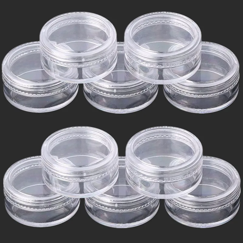 Buy 150pcs/lot 3g clear round bottle jars with lids