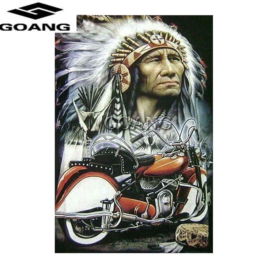 

diy diamond painting Cross Stitch kits diamond embroidery 5d diamond mosaic pattern Indian women and motorcycles