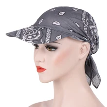 Женский платок, шарф, шляпа, бейсболка, кепка с принтом кешью, Женская Шапка-бини, тюрбан, бант, длинный хвост, головной убор, высокое качество