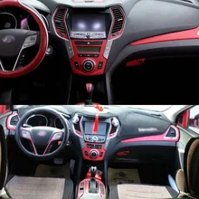 Teeze автомобиль-Стайлинг автомобиль Интерьер центральной консоли изменение цвета углеродного волокна литье наклейки для hyundai Santa Fe/IX45