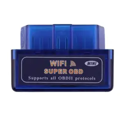 Мини ELM327 Wi-Fi ELM 327 OBDII автомобиля диагностический инструмент OBD2 Code Reader Сканер для IOS Android ELM Wi-Fi 327 Синий Горячая распродажа