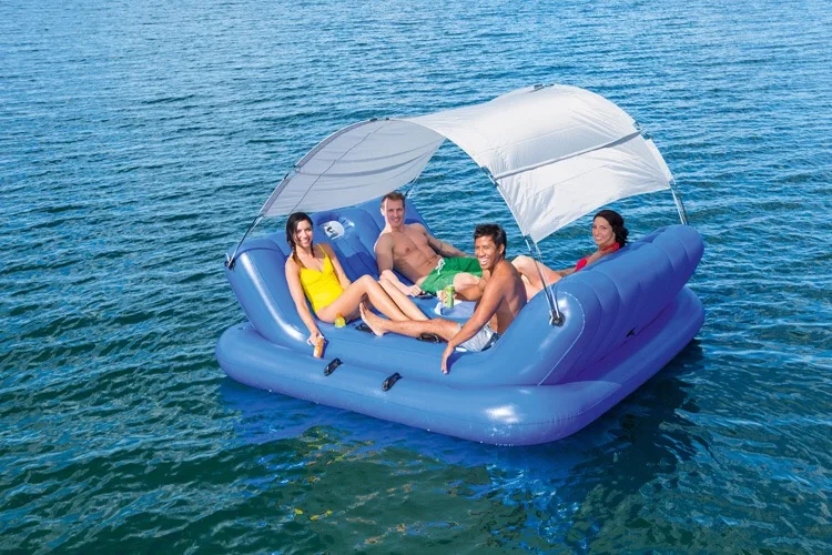 Swimming pool inflatable boat floating adult swimming floating row summer rest water toys and water pumps