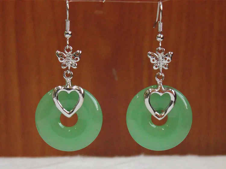 2 choix de gros nouvelle зачатие 25 мм верт камни 18kgp/argent plaqu lady charme boucles d'oreilles|boucle argent|argent