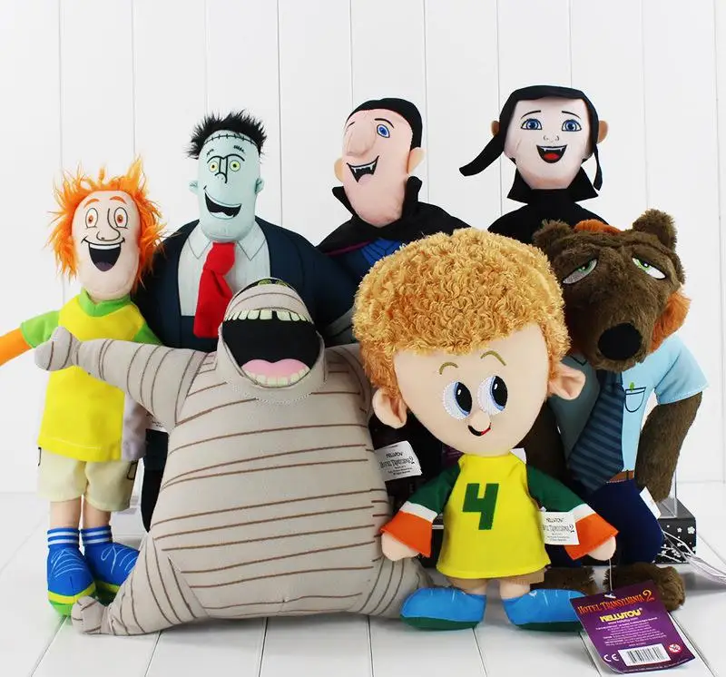 

28-37cm Hotel Transylvania 2 Vampire Dracula Vampire Mavis Dennis Wolf Wayne Fat Murray Jonathan For Baby Kids Birthday Gifts