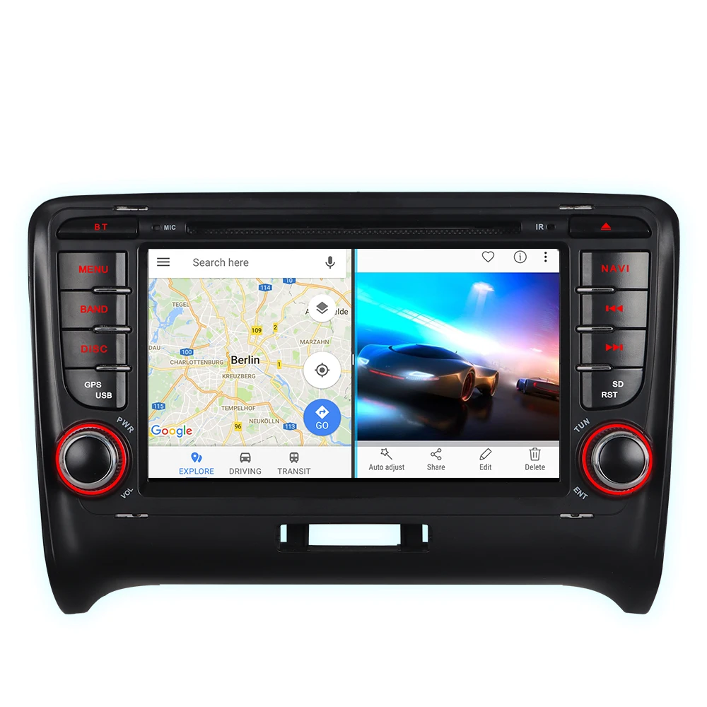A Sure 7 дюймов 2 Din Android 8 1 радио автомобильный стерео dvd плеер gps Sat Nav для Audi TT MK2 A7