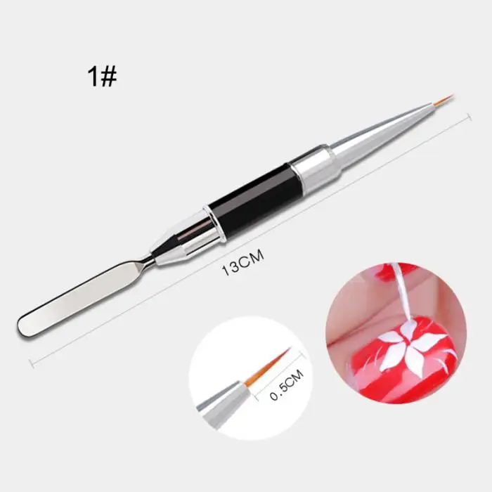 Double-ended Unha Arte Forro Escova Caneta Pintura Náilon Multifunções Desenhar Manicure Ferramenta Sswell 7 Cheap Escovas de unhas