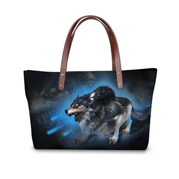 

FORUDESIGNS Wolf Designer Brand Female Handbags Large Women Bags Solid Bags Ladies Shoulder Tote Bags Big Top-Handle Bags Custom