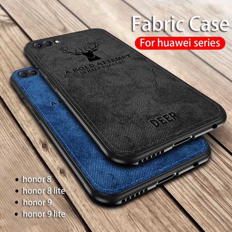 

Soft Fabric 3D Cloth Case on honor 9 lite case for huawei honor 9lite case honor 8 lite bumper phone cover hono honer 8 9 light