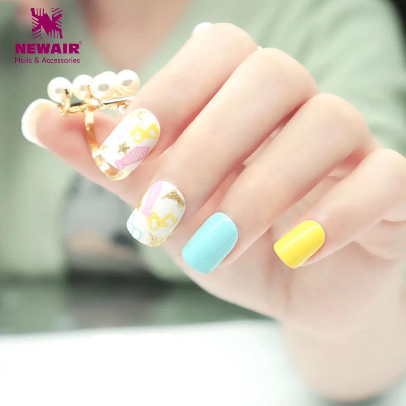 

Pre-glue Fake Nail 24PCS Cute False Nails Acrylic Full Cover Nail Tips Manicure