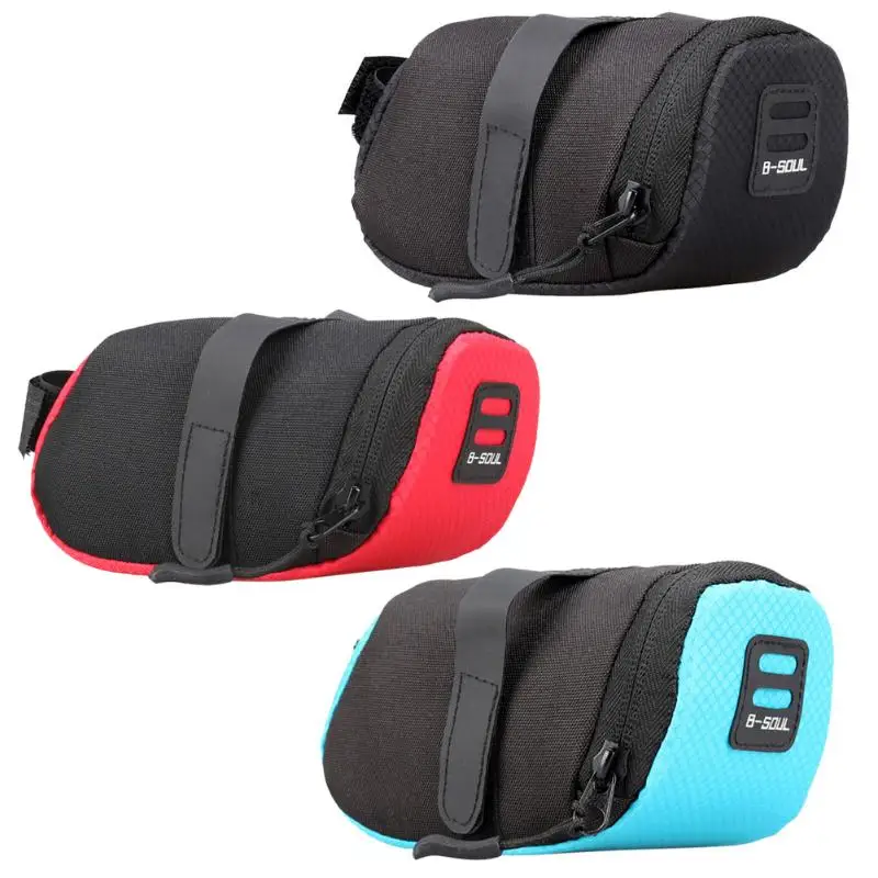 

B-SOUL Bicycle Bag Cycling Bike Waterproof 600D Nylon Storage Saddle Bag MTB Seat Tail Rear Pouch Bicycle Bags Panniers Gadgets