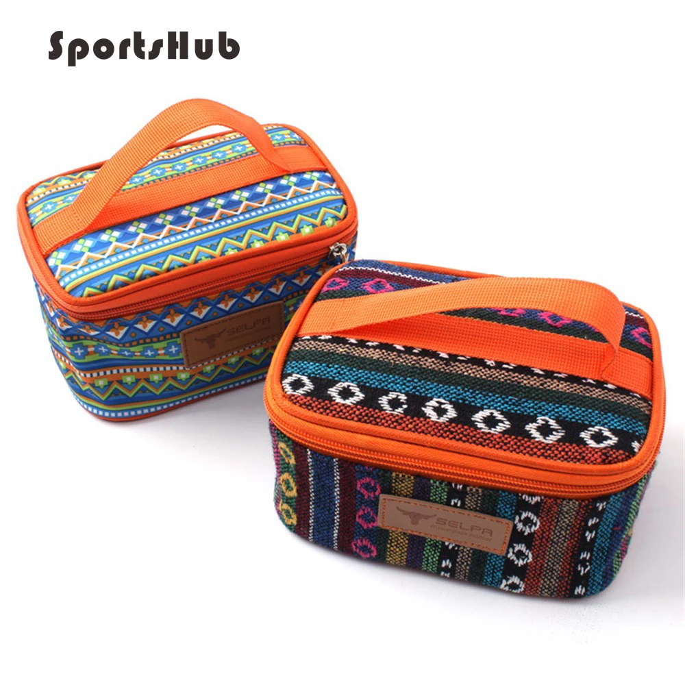 

SPORTSHUB 17.5*12.5*10CM Ethnic Style Outdoor Thermal/Cooler Camping Picnic Bags Lunch Bags SES0038
