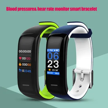 

2018 New Arrivals Color display Fitness Bracelet Heart rate tracker Blood Pressure Monitor Wristband IP67 Waterproof