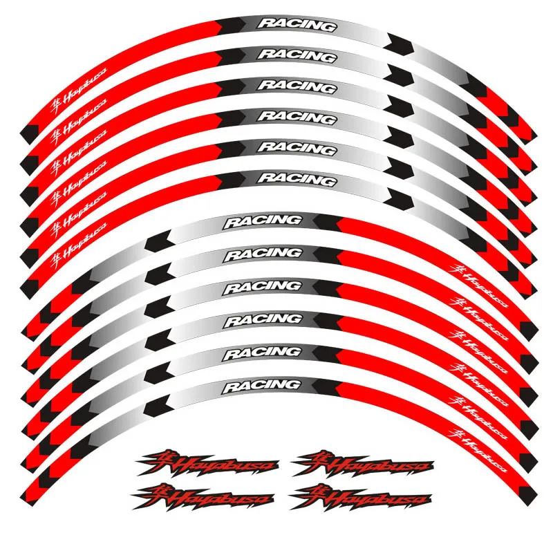 

Hot sell Motorcycles Reflective sticker For Suzuki Hayabusa motorcycles wheel stickers Reflective Rim moto Stripe Tape