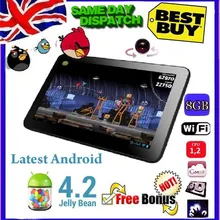 Подарок android планшетный ПК " дюймов Google последняя ANDROID 4,2 Двойная Камера Allwinner A13 планшетный ПК 8 Гб Wi-Fi