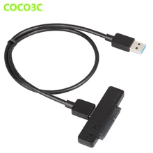 Free Shipping USB3.0 TO 22PIN SATA 3.0 Female 2.5inch 6Gb SSD Hard Disk Drive HDD Adapter Cable USB TO SATA easy driver Cable