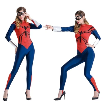 

Sexy Adult Women's Spider Costume Cosplay Sexy Wonder Woman Superman Tight-fitting Uniforms Temptation Halloween Costumes
