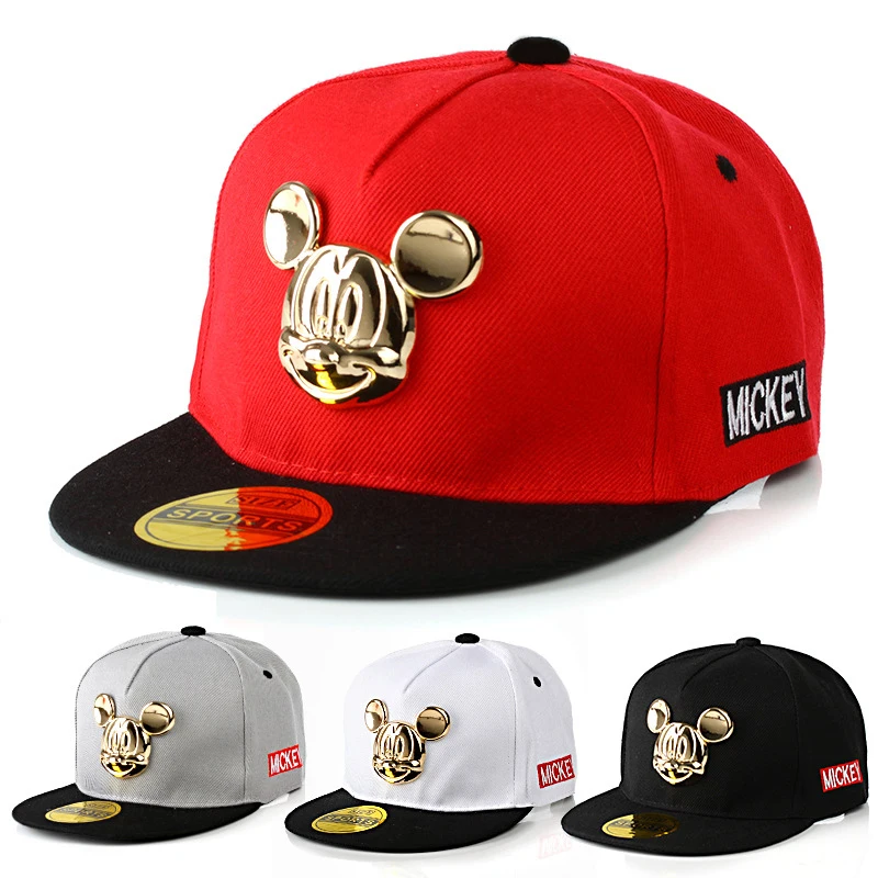 

Baby Boys Girls Hat Cartoon Mickey Ears Captain America Cap Baby Accessories Kids Hat Baseball Cap Hip Hop Hats Snapback 2-8Y