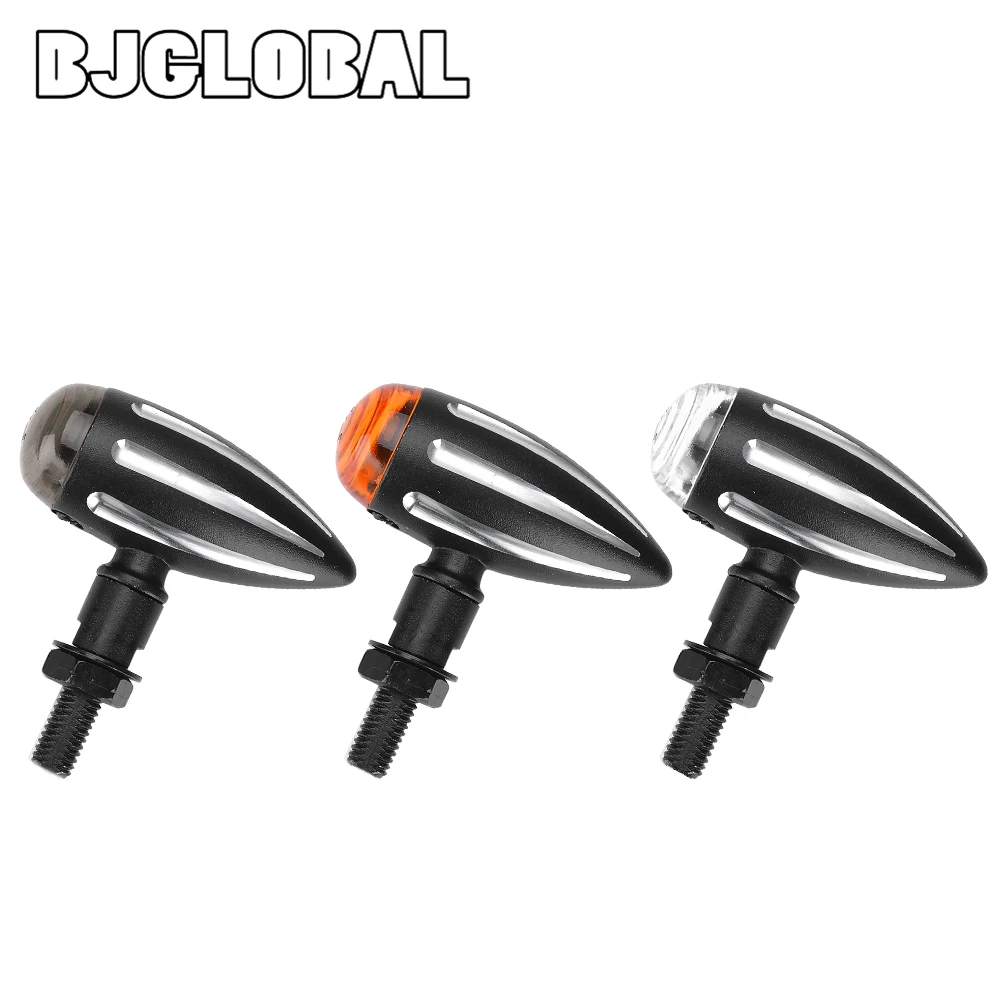 

Mini Motorcycle LED Blinker Turn Signals Light Stop Signal Lights Flasher Tail Indicator Stop Lamp Aluminum Housing for Choppers