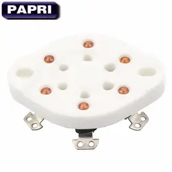 PAPRI 10 шт. керамики U6A Луженая 6Pin трубки Socker ламповый усилитель аудио HIFI DIY для RK34 VT57 2A5 6C6 1265 6D6