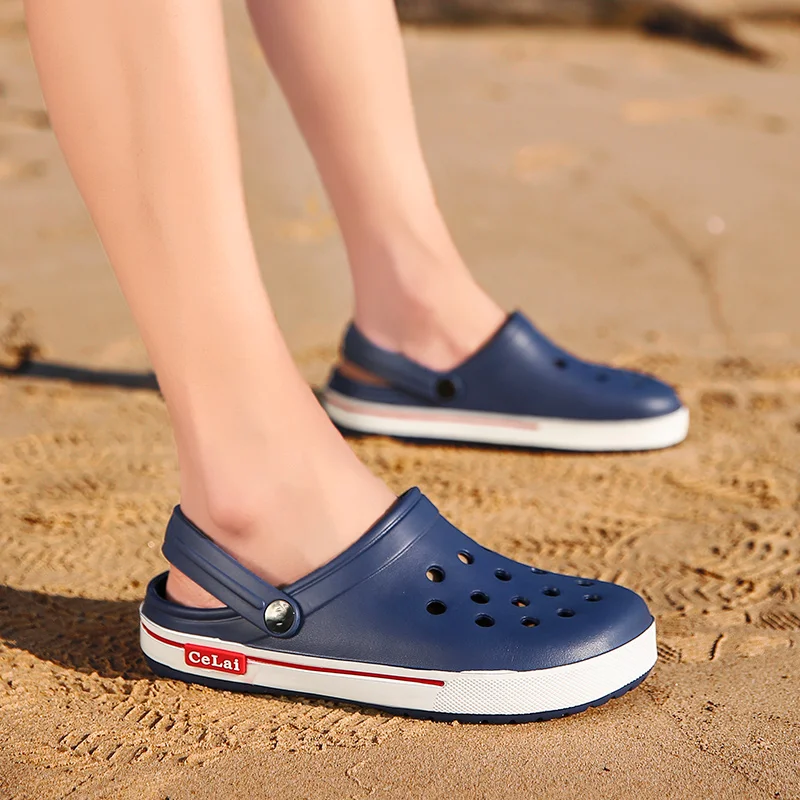 

2019 Spring Summer New Men's Mule Clogs Sandals EVA Lightweight Beach Slippers For Men Women Unisex Garden Clog Shoes Flip Flops