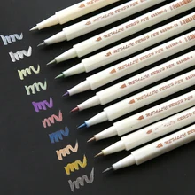 5 шт./компл. металлическое искусство маркер для белой доски записи мягкая кисть каллиграфия Маркер для белой доски для Стекло рисунок ремесла канцелярские принадлежности, школьные принадлежности