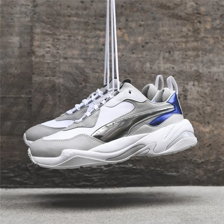 2019 Новое поступление, оригинальная Puma Thunder Electric Lightning, синий, серебристый, спортивная обувь, низкие кроссовки для мужчин и женщин, большой